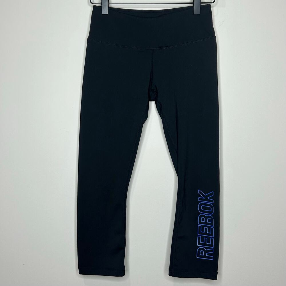 Reebok Black Cropped Leggings Size XS Capri